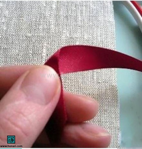 روبان یک سانتی رو طبق تصویر یک تا میزنید 