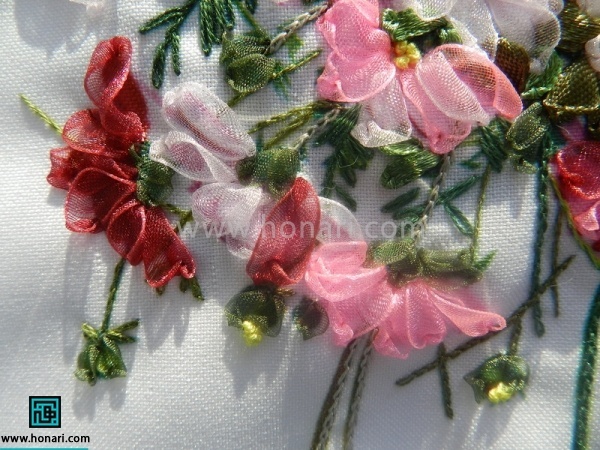 تمام طرح را با دوخت روبان کامل کنید