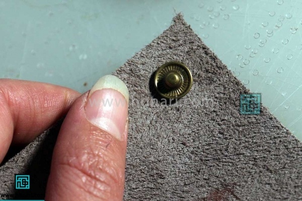 کار از قسمت داخلی چرم باید به این صورت دیده بشود