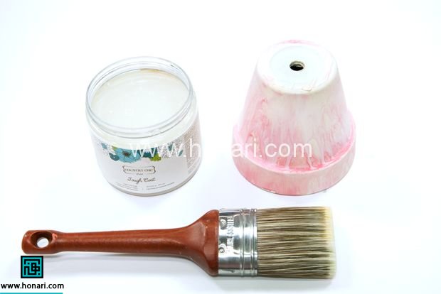 آموزش نقاشی دکوراتیو مرمرین شکل روی گلدان