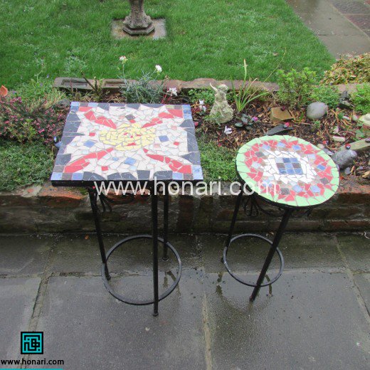 تزیین میز با معرق کاشی