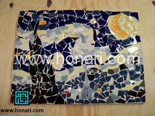 میز معرق کاشی شب پر ستاره