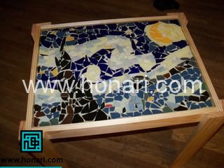 میز معرق کاشی شب پر ستاره