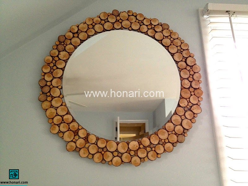 قاب آینه ی چوبی