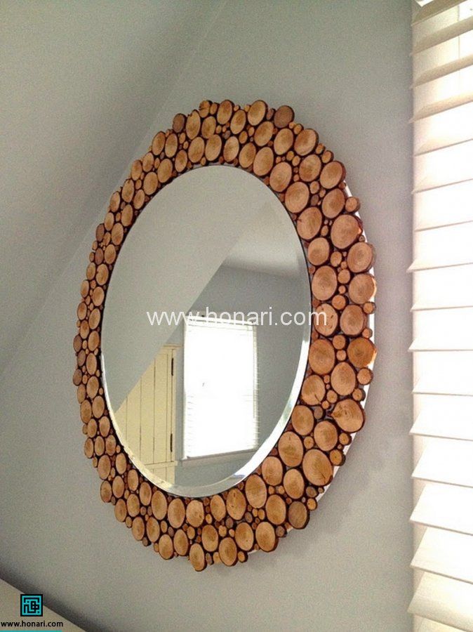 قاب آینه چوبی