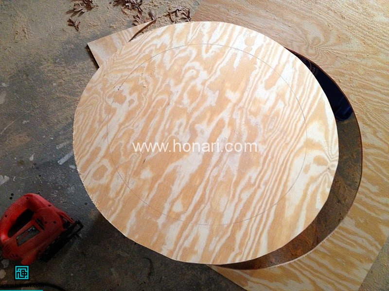 قاب آینه چوبی