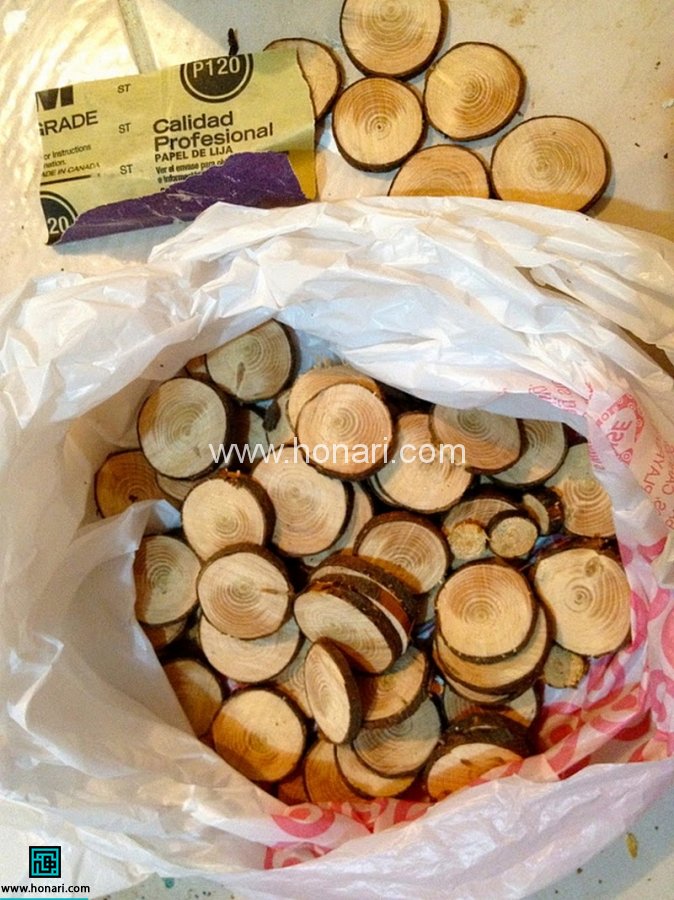 قاب آینه چوبی