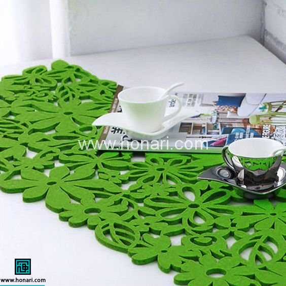 رومیزی نمدی هویه کاری شده