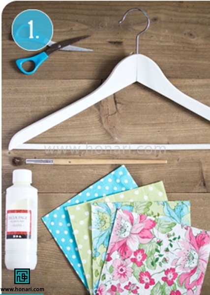 آموزش دکوپاژ روی چوب لباسی