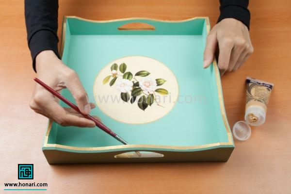 آموزش ترانسفر روی سینی چوبی