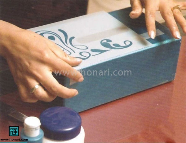 تزئین جعبه دستمال کاغذی