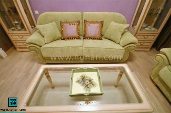 دکوپاژ روی سینی چوبی با ترانسفر