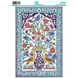 کاغذ دکوپاژ طرح گلدان سایز A4 کد 6210