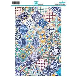 کاغذ دکوپاژ طرح کاشی سایز A4 کد 6231