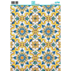 کاغذ دکوپاژ طرح کاشی سایز A4 کد 6366