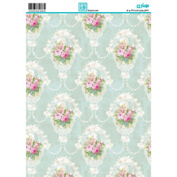 کاغذ دکوپاژ طرح گل سایز A4 کد 6385