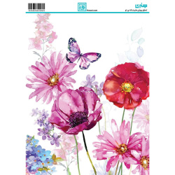 کاغذ دکوپاژ طرح گل سایز A4 کد 6390
