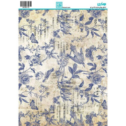کاغذ دکوپاژ طرح گل سایز A4