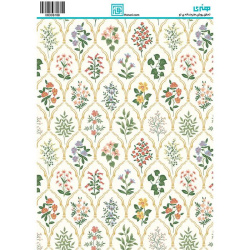 کاغذ دکوپاژ طرح پترن گل سایز A4 