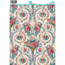 کاغذ دکوپاژ طرح کاشی سایز A4 