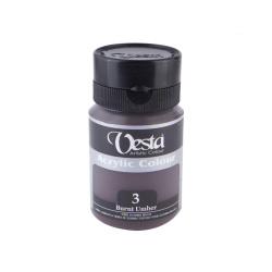 رنگ اکریلیک  250 میل قهوه ای کد 3 وستا