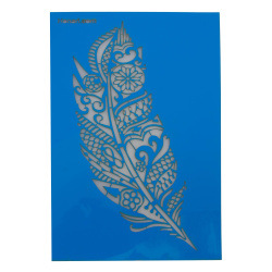 شابلون استنسیل پرکار طرح پر سایز 30*19 