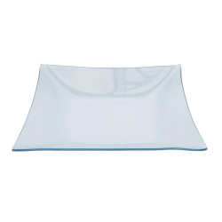 ظرف شیشه ای کاسه ساده چهارگوش 21*21 