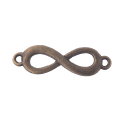 پلاک دستبندی طرح بی نهایت سایز 28*7 mm