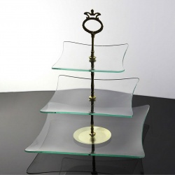 ظرف شیشه ای سه طبقه حلالی کد 412