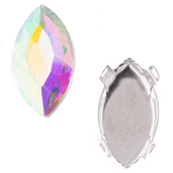 نگین مارکیز بزرگ هفت رنگ 17*31 mm 