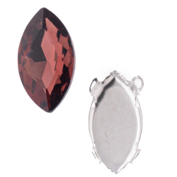 نگین مارکیز بزرگ بادمجانی 31*17 mm