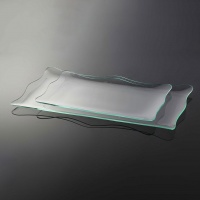 ظرف شیشه ای مستطیل پهن حلالی