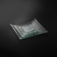 ظرف شیشه ای چهارگوش تخت