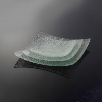 ظرف شیشه ای مربع لبه دار مشجر