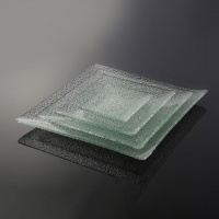 ظرف شیشه ای چهارگوش تخت مشجر