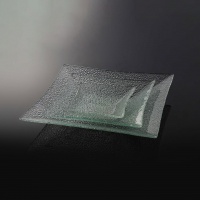 ظرف شیشه ای مربع گود مشجر