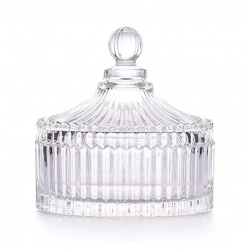 قندان شیشه ای شیار دار مدل النا