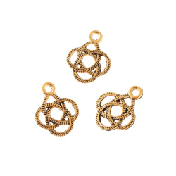 پلاک آویز طلایی حلقه سایز 11*15 mm 