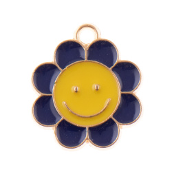 پلاک آویز طرح گل خندان mm 18*16