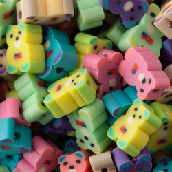 مهره فیمو طرح خرس سایز 10کد 68