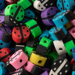 مهره فیمو طرح کفشدوزک سایز 10کد 79