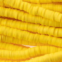 مهره فیمو واشری زرد  سایز 6mm کد 45