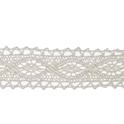 تور کتان تزئینی سفید 2.7 cm کد 10-5094