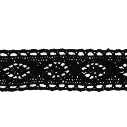تور کتان تزئینی مشکی 2.7 cm کد 1-5017