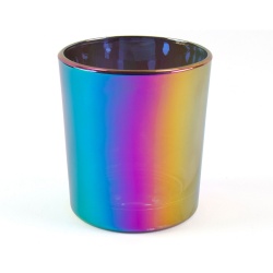 شات شمع هفت رنگ کروم  ارتفاع 9 قطر 8 سانتی متر