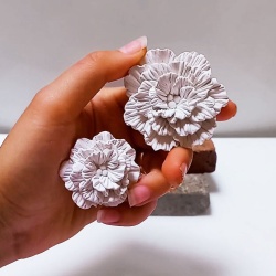 قالب سیلیکونی شمع گل آیهار 4cm کد 6054