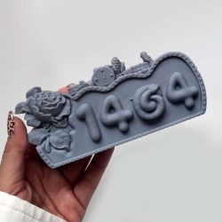 قالب سیلیکونی شمع سال نو کد 558 سایز 13x6.5cm