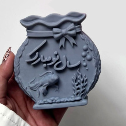 قالب سیلیکونی شمع سال نو کد 6061 سایز 8cm