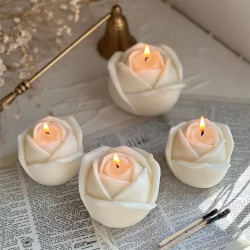 قالب سیلیکونی شمع گل رز کاملیا