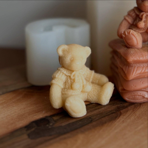 قالب سیلیکونی شمع تدی عروسکی بدون بالشت